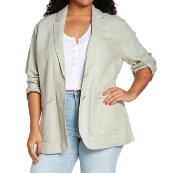 NWT Madewell Breezewoven Larsen Blazer Jacket Linen Oversized Breathable Size S - Picture 1 of 12